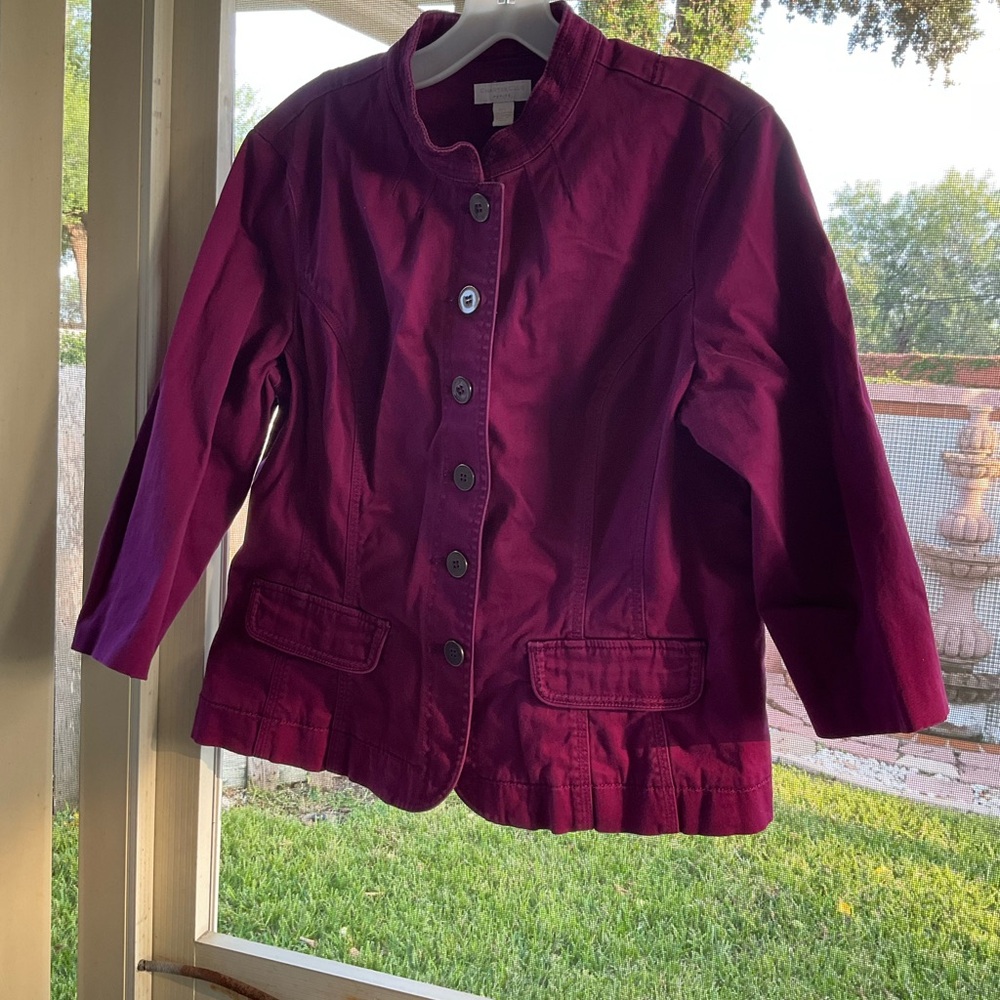 Charter Club Deep Purple Jacket - Picture 4 of 4